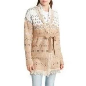 Lucky brand fringe cardigan